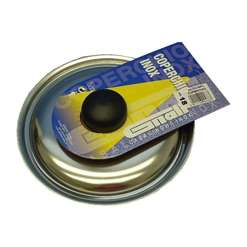 Gnali Coperchio Inox con Pomolo – Diametro 18 cm – Acciaio Inossidabile 18/C