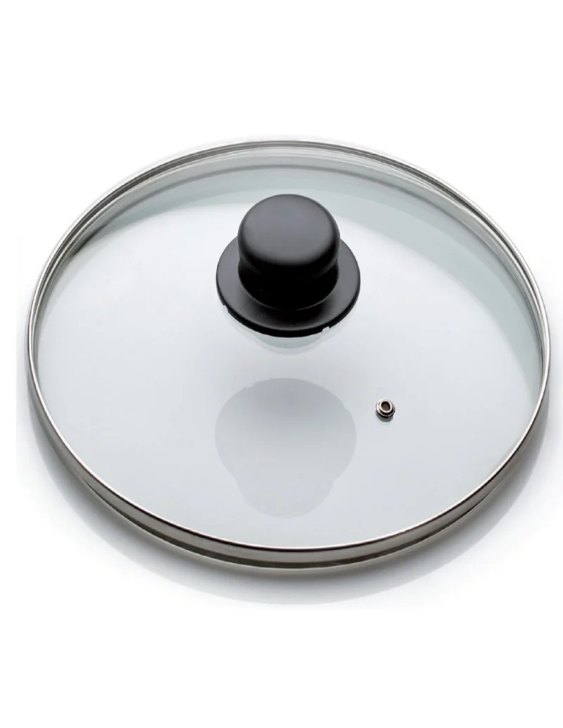 Gnali Coperchio in Vetro Temperato – Bordo Acciaio Inox – Diametro 26 cm