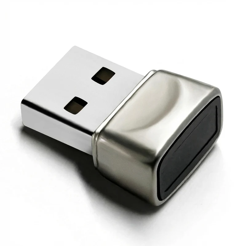 Mini USB Fingerprint Reader for Windows Hello — Metal Biometric Scanner for PC and Laptop