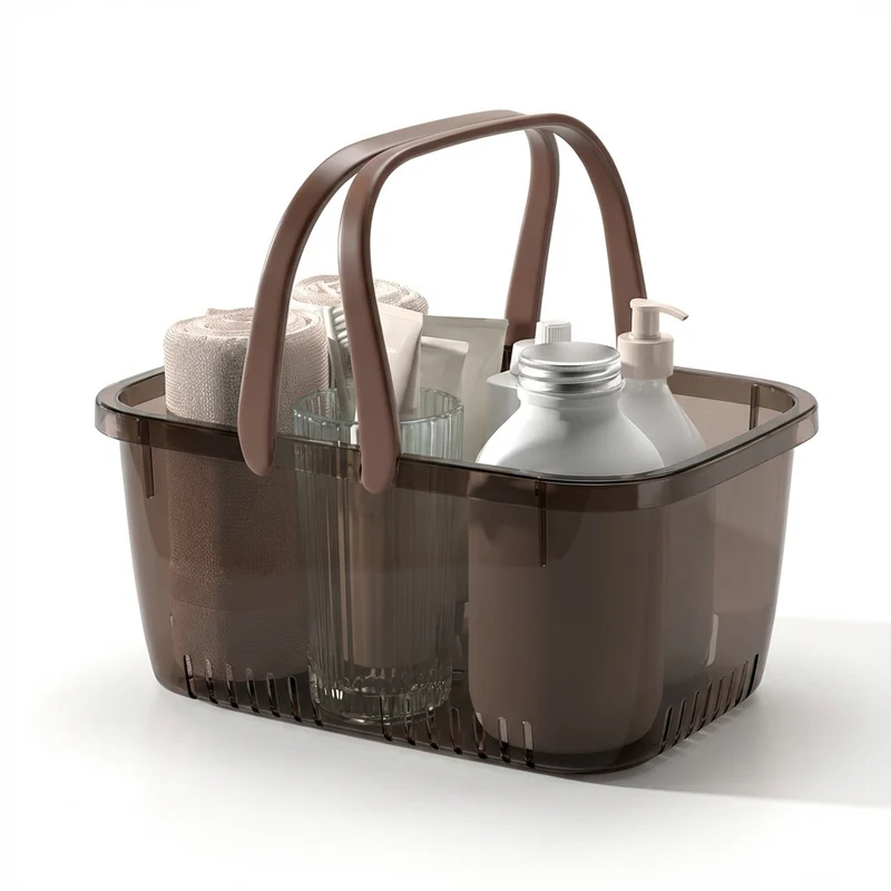 Large Capacity Portable Bath Basket – Handheld Shower Caddy & Bathroom Organiser