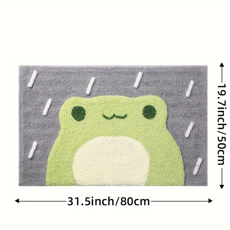 VIKAMA Ultra-Soft Frog Bath Mat – Absorbent, Non-Slip Bathroom Frog Rug