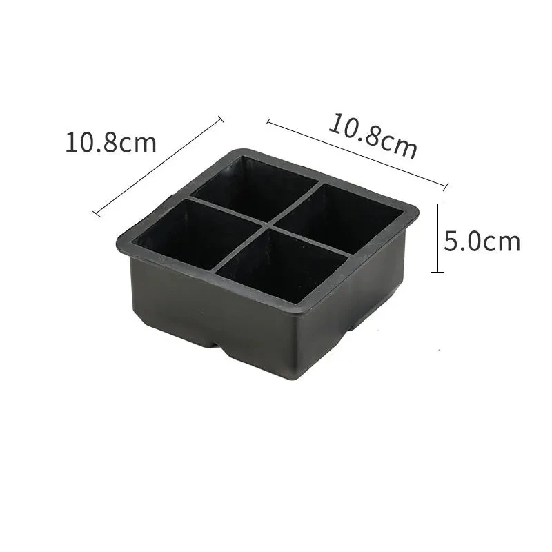 4/6/8/15 Grid Big Ice Tray Mold Giant Jumbo Large Food Grade Silicone Ice Cube Square Tray Mold DIY Ice Maker Ice Cube Tray