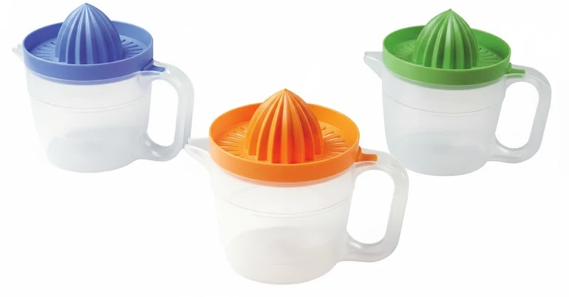 Spremiagrumi LEGA con Bicchiere Contenitore | Diametro 10 cm | Ideale per Limoni e Agrumi | Colori Assortiti