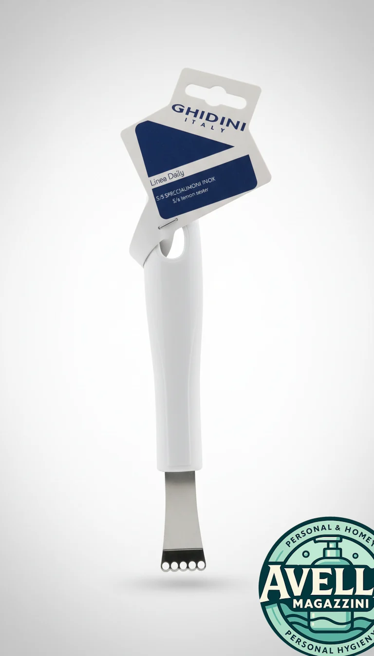 Ghidini Daily Basic - Sbuccialimoni / Zester in Acciaio INOX con Manico in Plastica | Ideale per Agrumi e Decorazioni