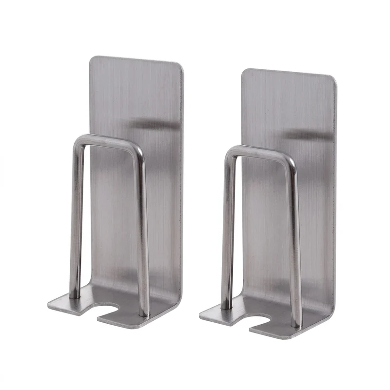 Stainless Steel Wall-Mount Toothbrush & Shaver Holder — 1 or 2 pcs