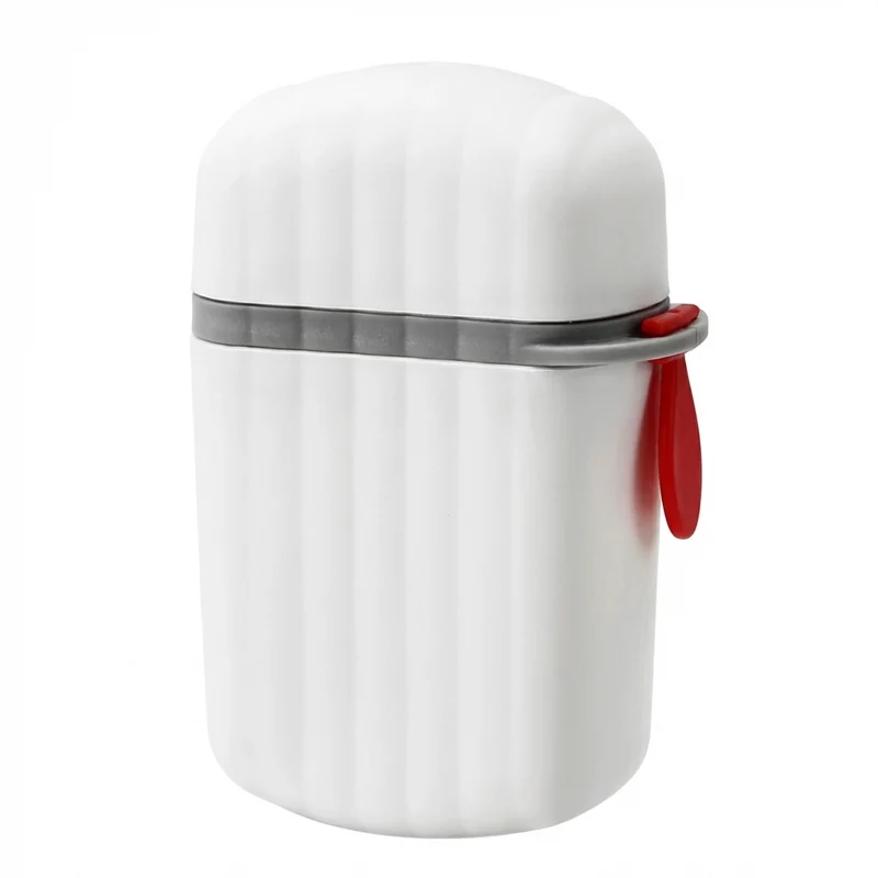 Portable Sealed Soap Box – Waterproof Travel Soap Dish with Draining Design, White 8×5×11cm