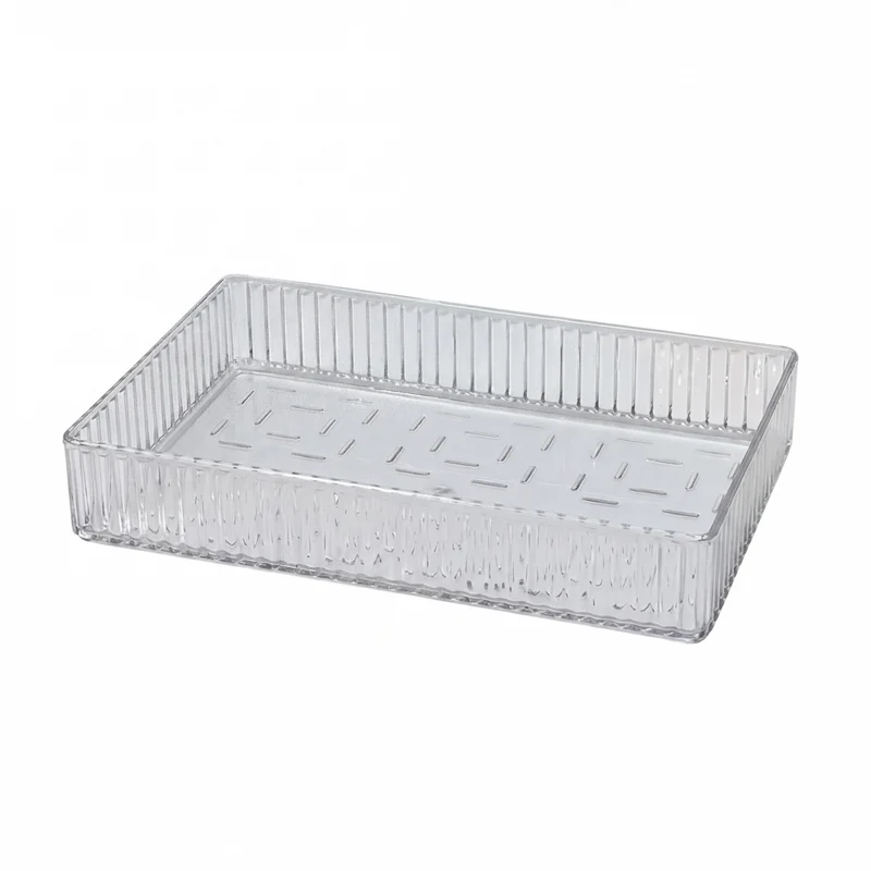 Stackable Acrylic Drawer Organiser — Adjustable Divider Trays for Makeup