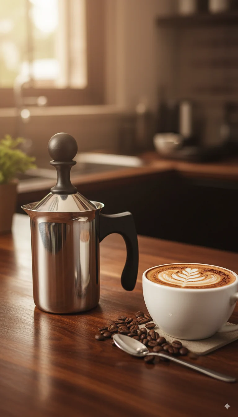 Borella Montalatte Lido 3 Tazze in Acciaio Inox | Cappuccinatore da Fornello Professionale | Riscalda e Monta il Latte | Design Robusto e Igienico