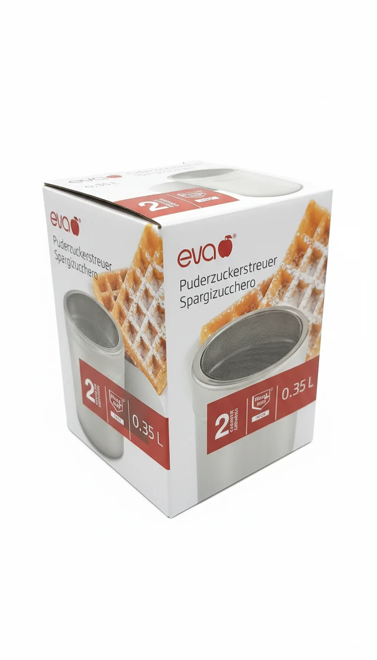 Spargizucchero in Acciaio Inox Eva 0,35 L - Perfetto per Dolci e Cappuccini