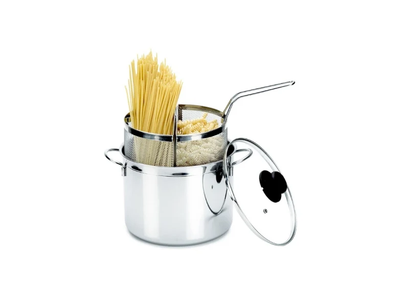 Pentola Pasta Duo FR | Diametro 24cm, Acciaio INOX, Cestelli Multipli