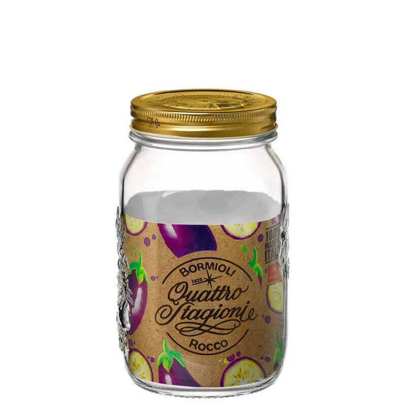 Bormioli Rocco Quattro Stagioni – Vasi e Bottiglie in Vetro per Conserve Sottovuoto – Diverse Misure 15 cl - 100 cl – Vetro Alimentare Alta Qualità Made in Italy