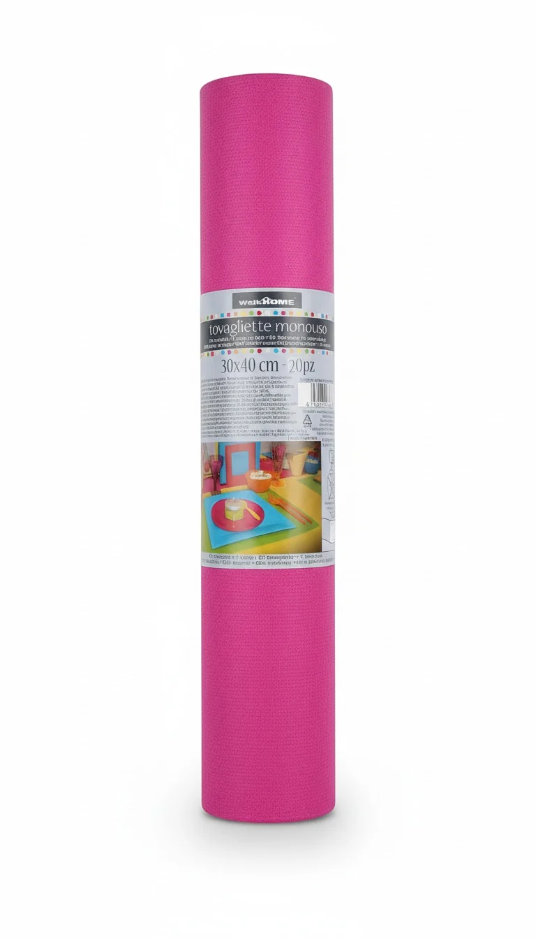 Rotolo Tovagliette Monouso WelkHome - 20 pz, 30x40 cm - Ideali per Colazione e Ufficio