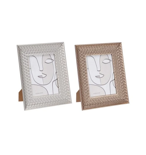 Cornice Portafoto Alba in Polistirene - 15x20 cm. Elegante, Colore Oro o Argento