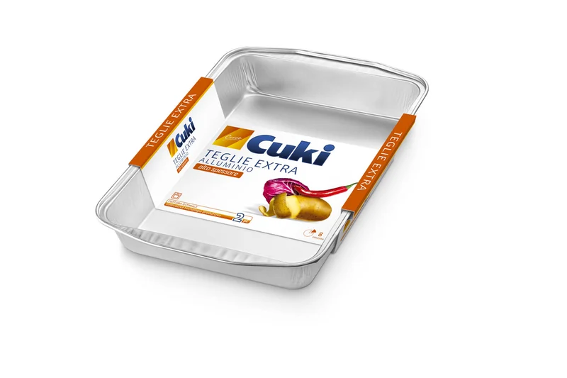 Cuki Teglie Extra in Alluminio Spessore Maggiorato – Consistenza Superiore e Cottura Omogenea – Per Forno, Microonde e Trasporto – Varie Misure