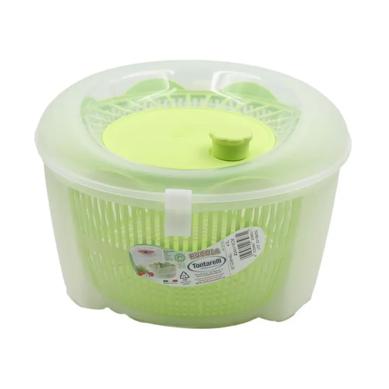 Tontarelli Rucola Centrifuga Insalata 4.5 Litri Plastica – Asciugatura Rapida Verdure Made in Italy