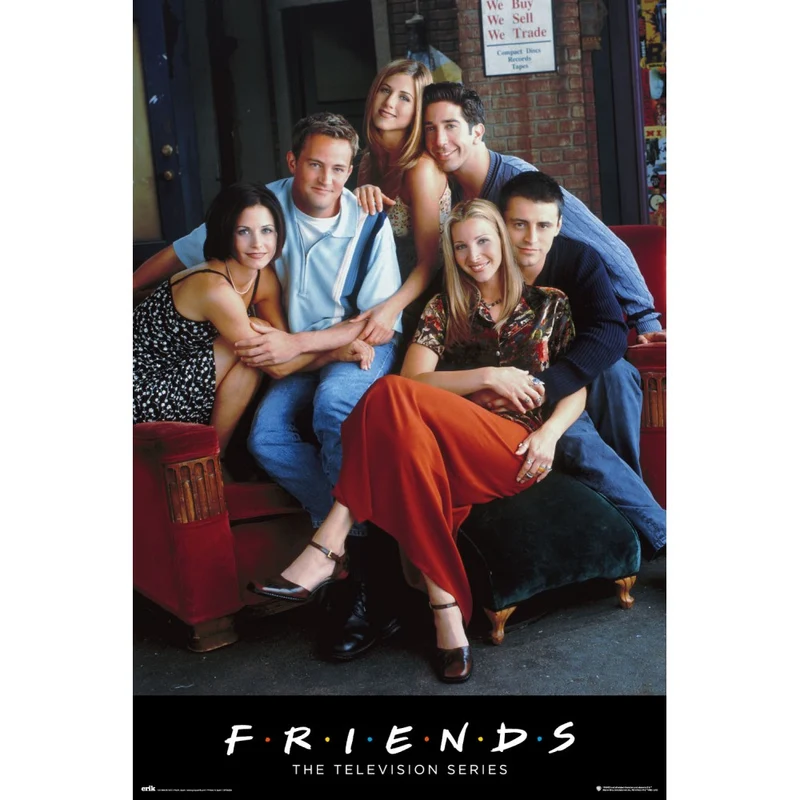 Maxi Poster (Friends-Personaggi) 91x61 cm Incorniciabile da Muro Parete Nerd Ufficio Casa Cameretta
