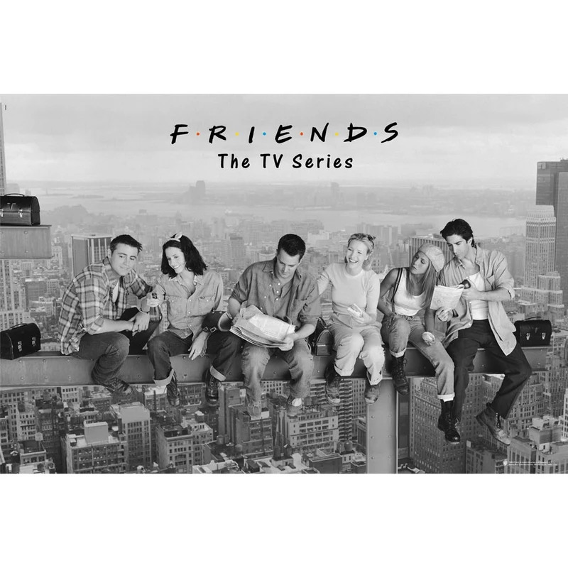 Maxi Poster (Friends-Lunch on a Skyscraper) 91x61 cm Incorniciabile da Muro Parete Nerd Ufficio Casa Cameretta
