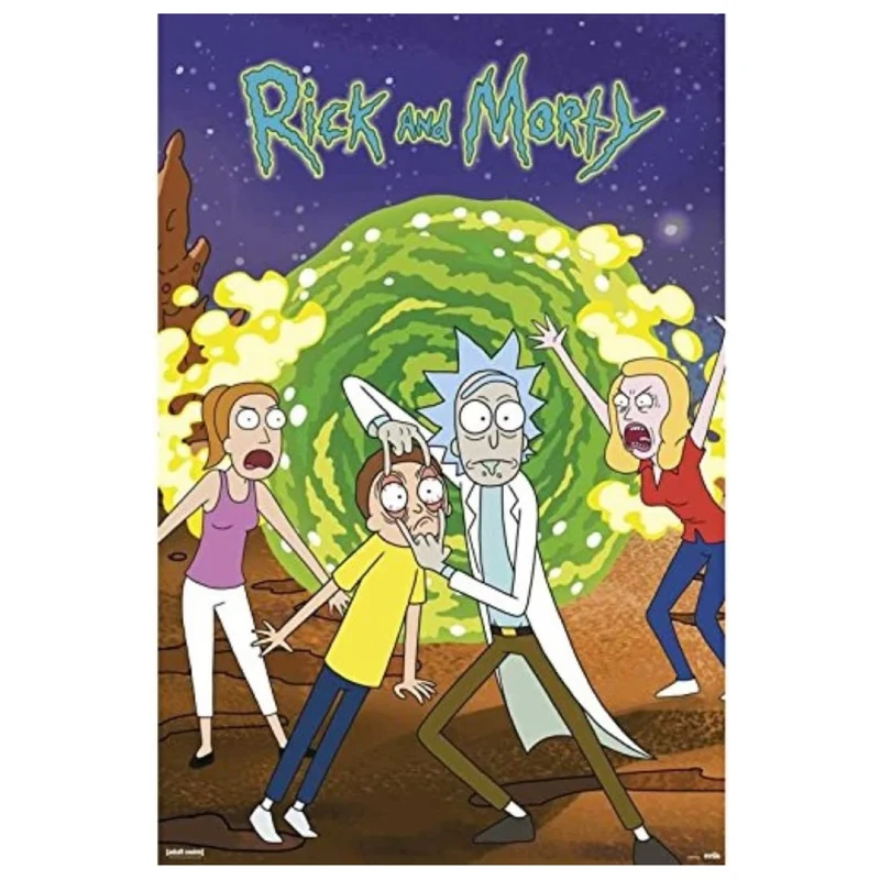Maxi Poster (Rick & Morty - Portale) 91x61 cm Incorniciabile da Muro Parete Ufficio Casa Cameretta
