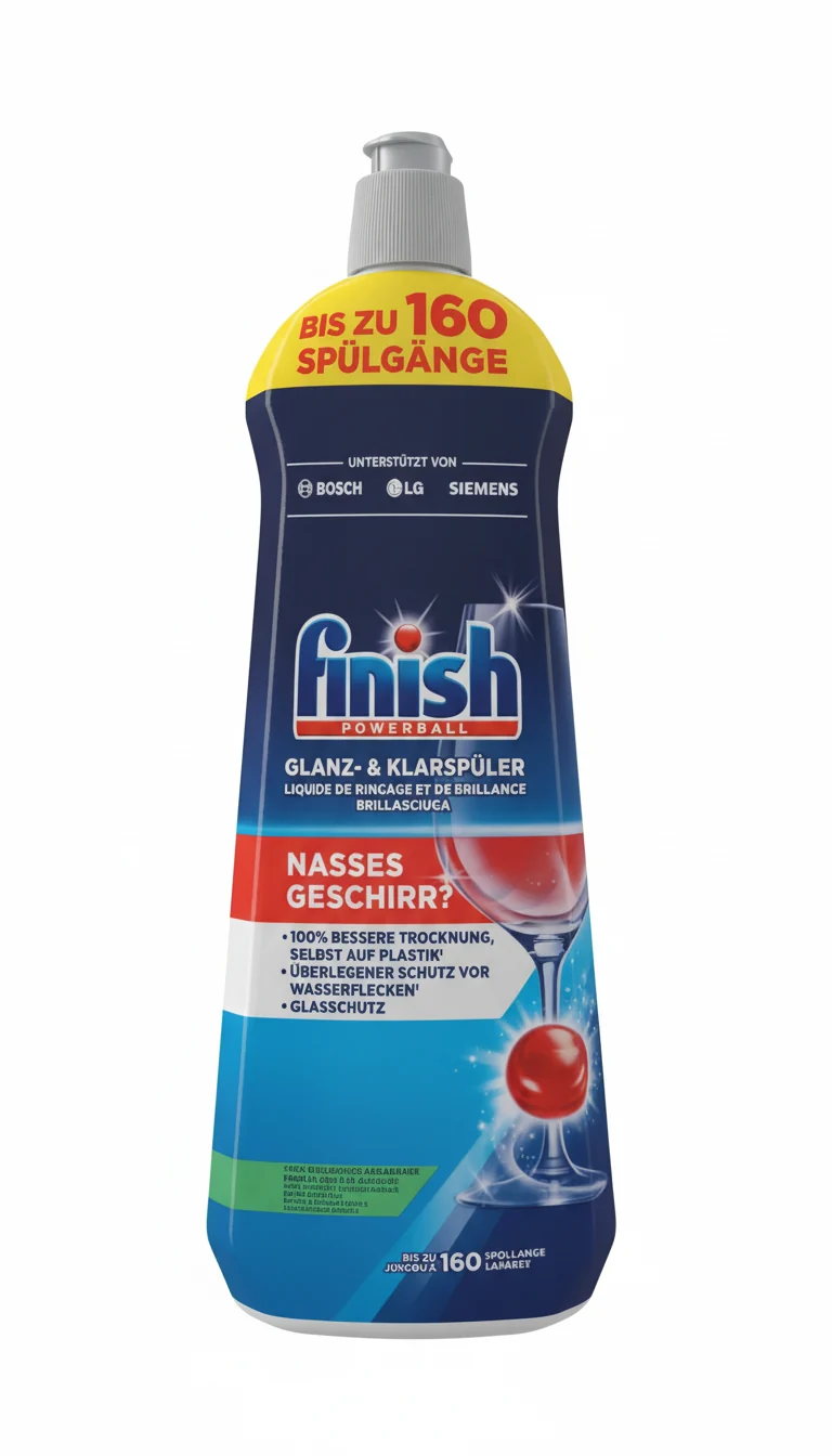 Finish Brillantante Lavastoviglie Liquido Formato Maxi 800ml – Soluzione Asciugatura Rapida & Zero Aloni