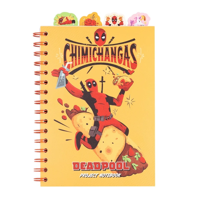 Quaderno Appunti A5 - Marvel (Deadpool) Taccuino con Anelli Bullet Journal Puntinato Diviso in Sezioni con 4 Separatori e Copertina Morbida, 160 Pagine | Scuola Cancelleria, Diario Personale
