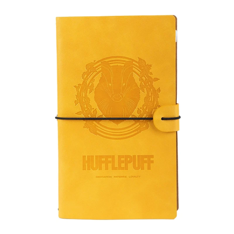 Taccuino Harry Potter "Tassorosso" Diario Personale da Viaggio 2 Quaderni Sostituibili: Bullet Journal Puntinato e a Righe 160 pag