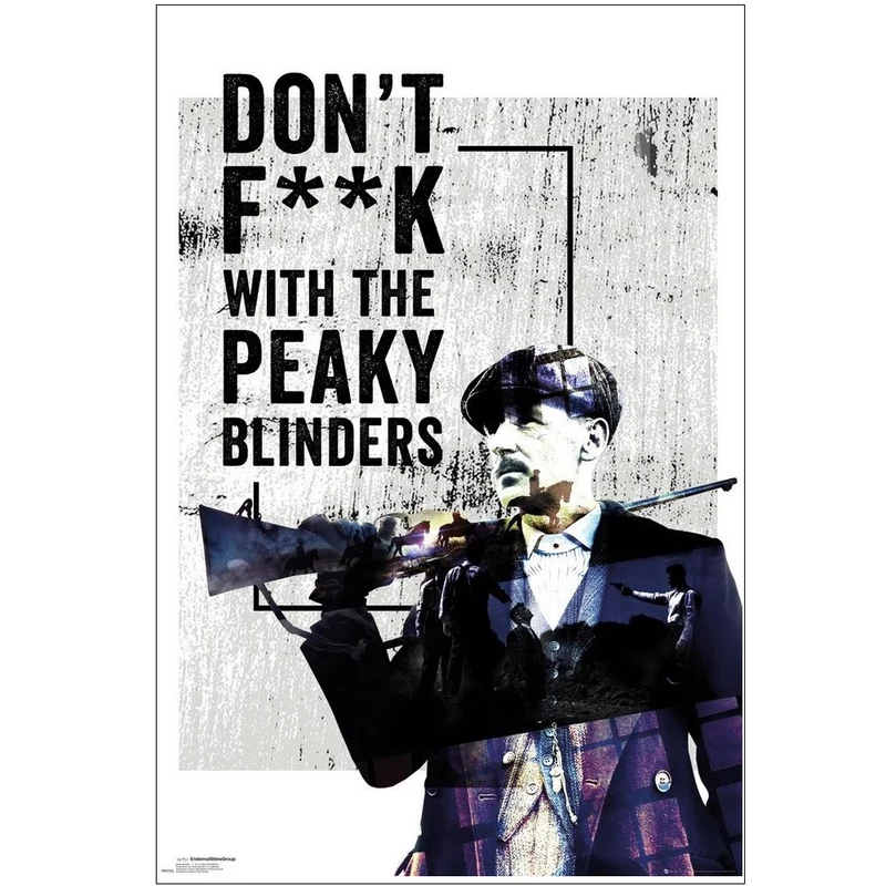 Maxi Poster (Dont F**k with the Peaky Blinders) Arthur Shelby Incorniciabile 91x61cm