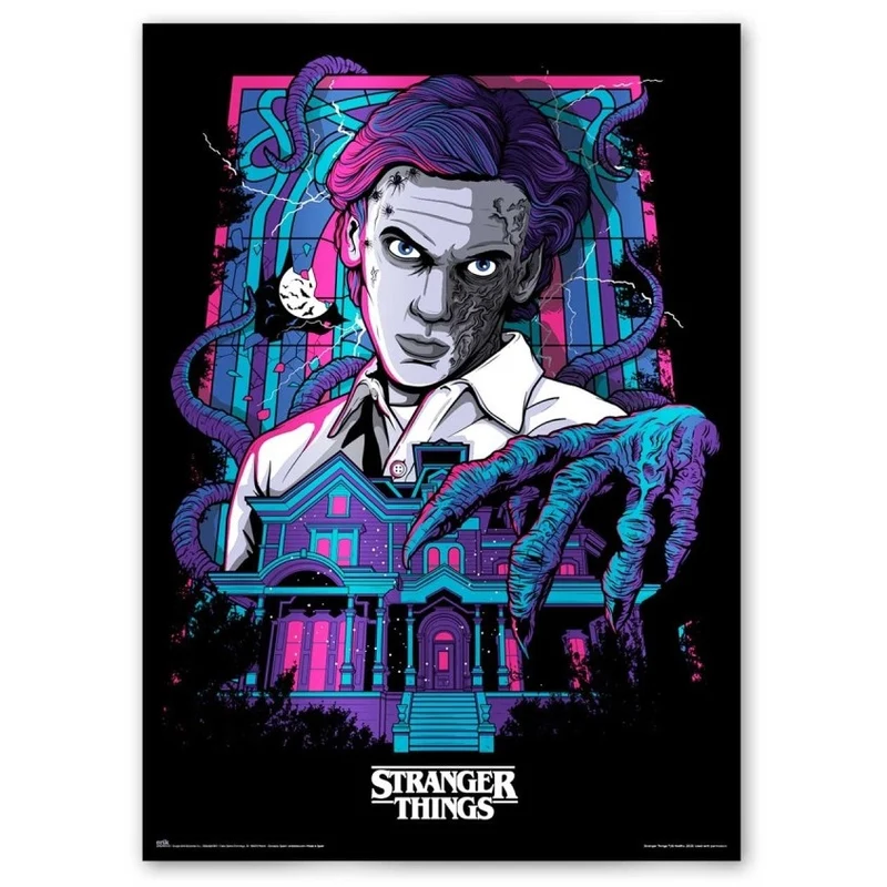 Poster Premium Luminoso (Stranger Things) Illumina al Buio Luminescente 50x70cm