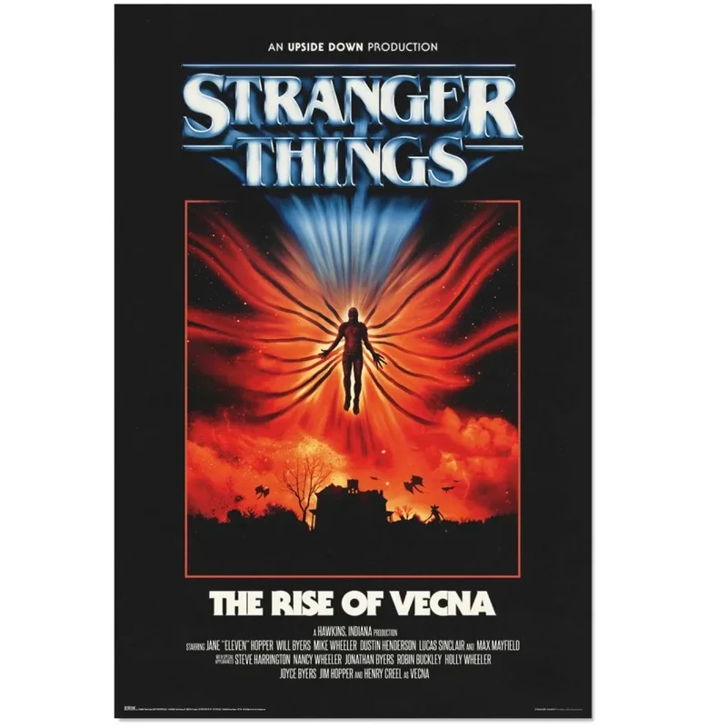Maxi Poster - Stranger Things 5 (The Rise of Vecna) Locandina Horror Incorniciabile 91x61cm