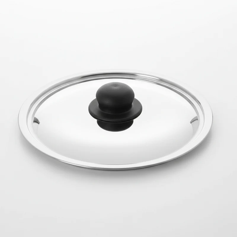 Gnali Coperchio Inox con Pomolo – Diametro 24 cm – Acciaio Inossidabile