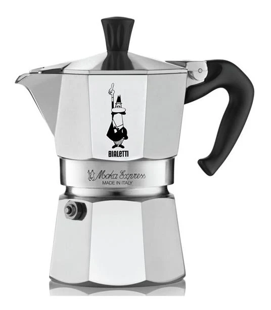 Bialetti Moka Express – Caffettiera Originale 3 Tazze in Alluminio – L'Icona del Made in Italy dal 1933 con Valvola Brevettata