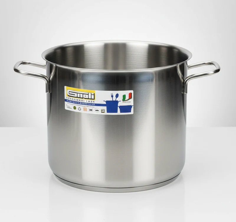 Gnali REALTERM Pentola 2 Manici Ø 18 cm Nickel Free Inox – Eccellenza Termica per Induzione