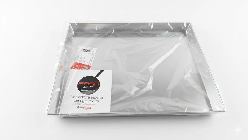 Fasa Teglia Rettangolare in Alluminio Professionale 35x28 cm – Tortiera per Pizza, Focaccia e Pasticceria – Made in Italy ad Alta Conduzione Termica