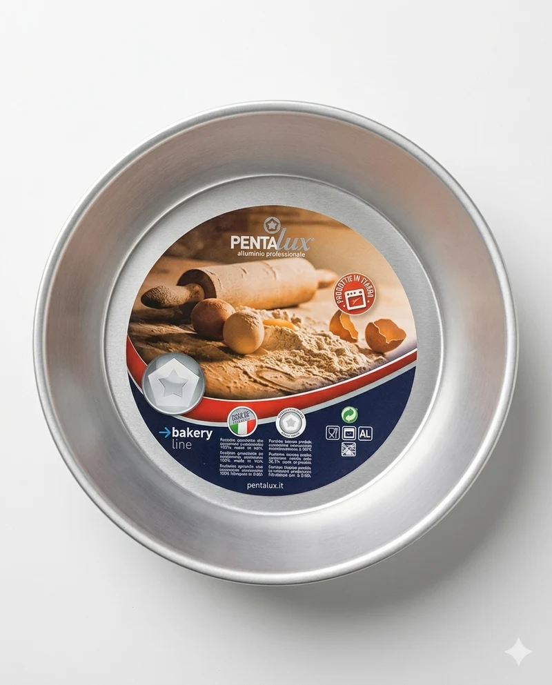 Pentalux Ciambella Conica Senza Cono 26 cm – Stampo per Torte in Alluminio Puro – Teglia Professionale per Cottura Uniforme