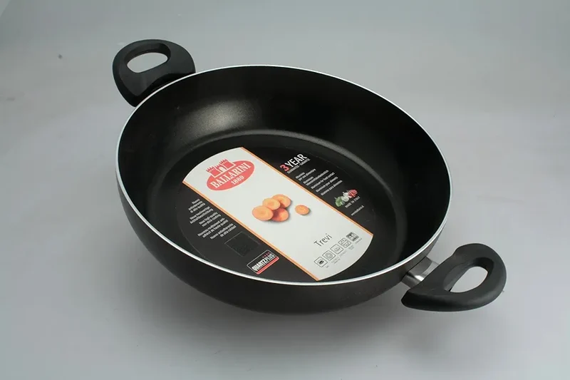 Ballarini Firenze Tegame Antiaderente 20 cm con Thermopoint – Alluminio Nero Made in Italy