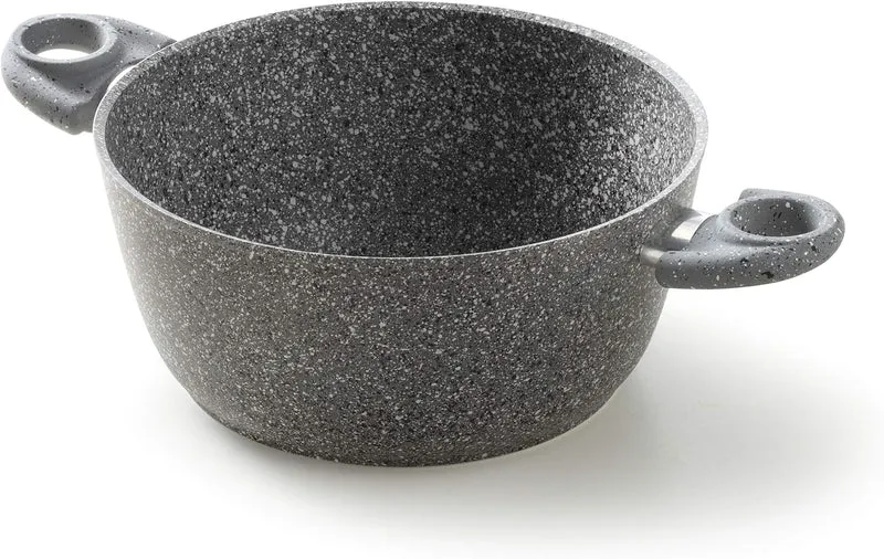 Casseruola ACCADEMIA MUGNANO "CUORE DI PIETRA" Ø 24 cm | Antiaderente Rinforzato | 2 Manici