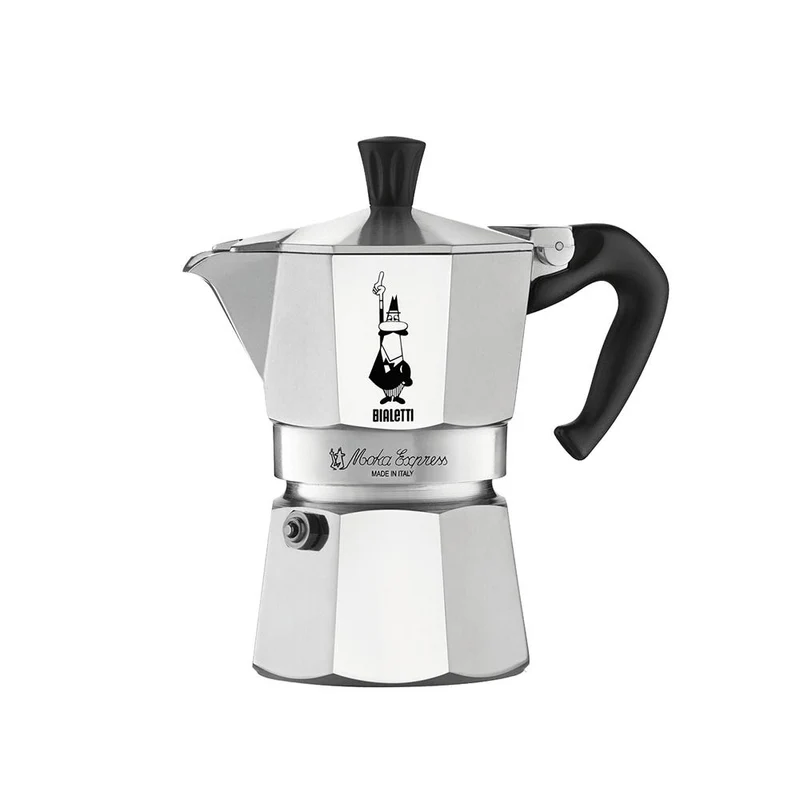 Bialetti Moka Express – Caffettiera Originale 4 Tazze – L'Icona del Design Made in Italy in Alluminio con Valvola di Sicurezza