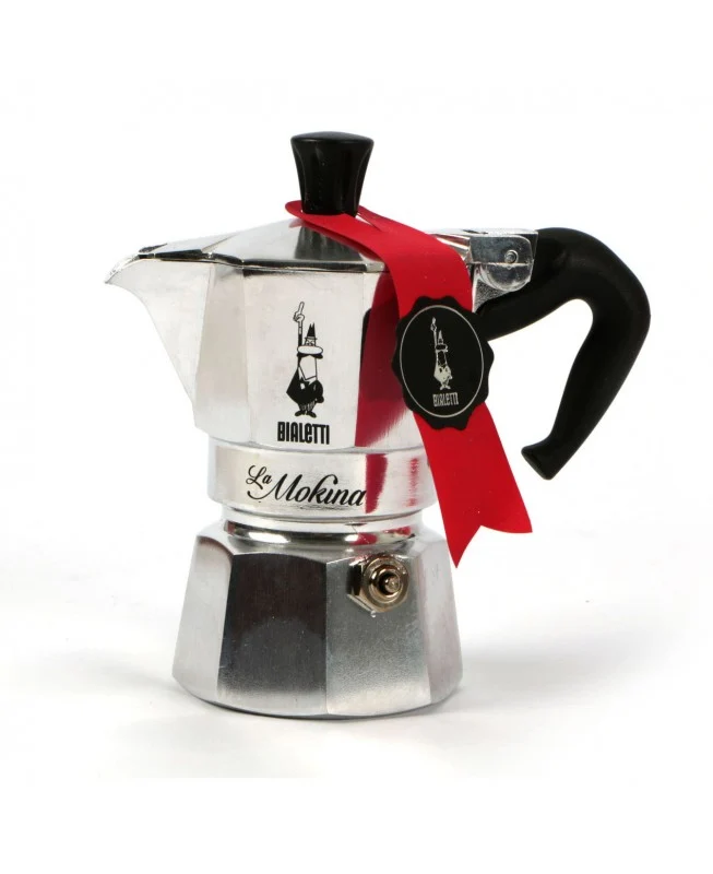 Bialetti La Mokina – Caffettiera Espresso da 1/2 Tazza (40 ml) – Icona del Design Made in Italy in Formato Mini