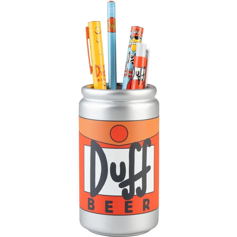 Portapenne The Simpsons Duff Beer + Set Cancelleria Porta Penne Duffman Simpson Ufficiale