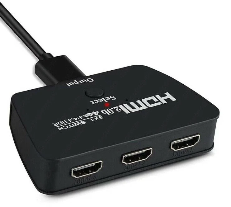 Switch Hdmi Ultra Hd 4K Uhd 3 Ingressi 1 Uscita Commutatore Tv Monitor Ps4 Xbox