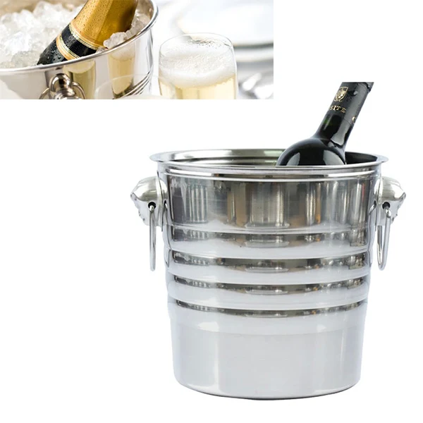 Secchiello Porta Ghiaccio Per Bottiglie Champagne Cestello Vino Bar Ristorante