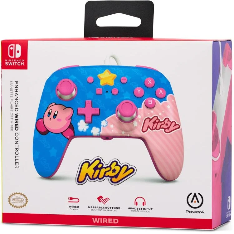 Powera Enanched Wired Controller Cablato Programm. Nintendo Switch (Kirby Star)