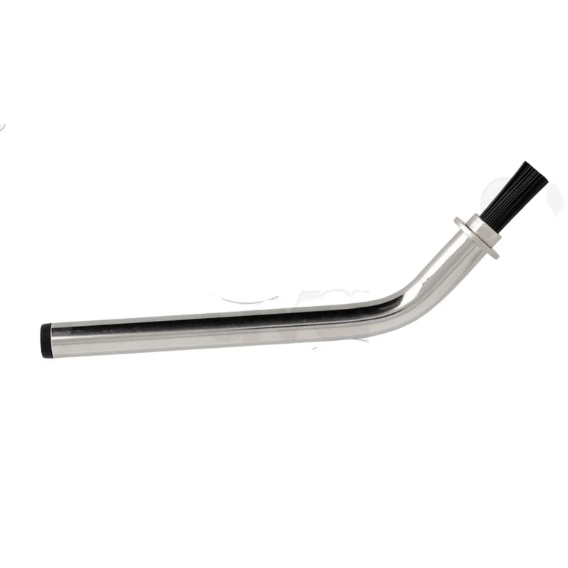 SPAZZOLINO INOX PER DOCCIA CON SETOLE NERE, TAPPO NERO D.12MM E SALVAGOCCIA - Chisko D78UJH863