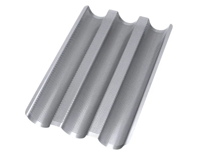 STÄDTER Baguette-Backblech 37x24x2.5 cm silber We love baking