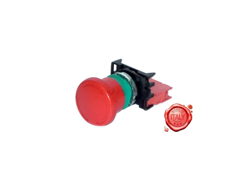Tritacarne - pulsante Arresto a Fungo con blocco
