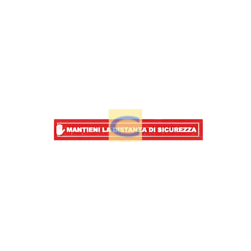 Covid-19 - striscia adesiva PVC calpestabile antiscivolo 100X10CM