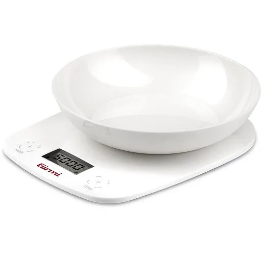 Girmi Bilancia Da Cucina Elettronica Con Ciotola Ps01 1Gr/5Kg Bianco Rosso Verde