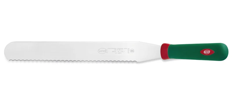 SPATOLA CUOCO SEGHETTATA CM.30 PREMANA SANELLI Made in Italy