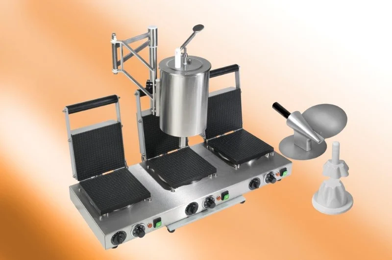 Macchina Tripla (Prod. 180pz/ora) per produzione coni e cialde made in Italy