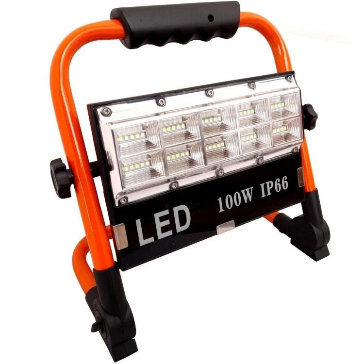 Faro Led Smd 100W Faretto A Batteria Ricaricabile Usb Torcia Da Lavoro Portatile