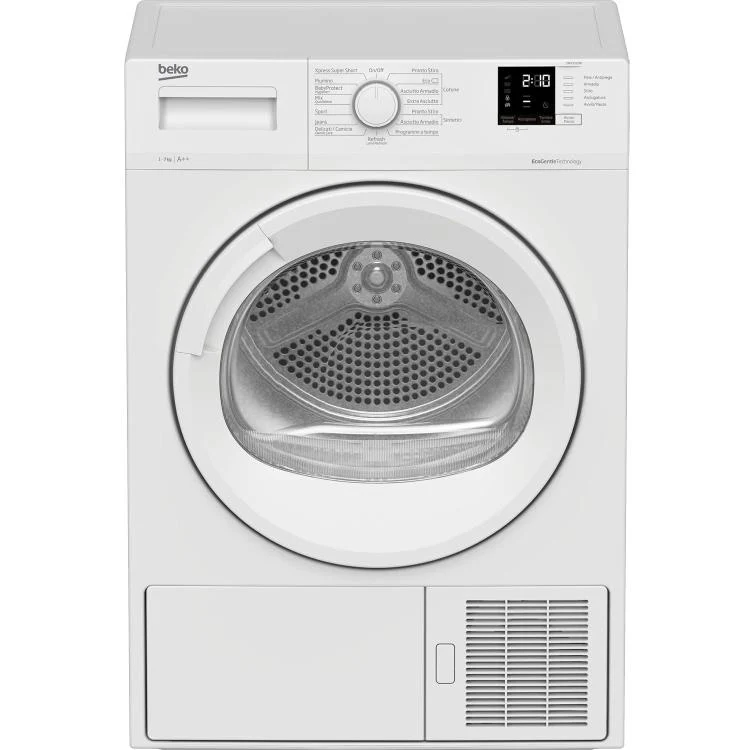 BEKO ASCIUGATRICE SLIM 7KG A++ INVERTER POMPA CALORE DISPLAY DIGITALE DRXS722W